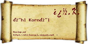 Öhl Kornél névjegykártya